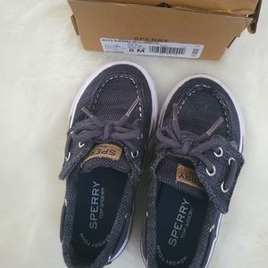 Sperry Unisex-Child Boys Bahama Jr Boat Shoe with memory foam size 8M